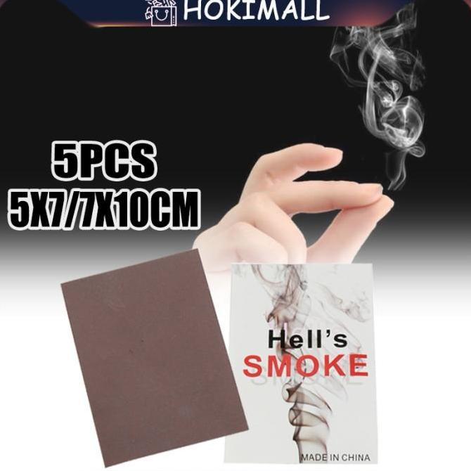 BLANCHENAM 1SET / 5PCS 5*7/10*7 Finger Smoke Magic Trik Sulap Jari Keluar Asap Mainan Ajaib Mistis P