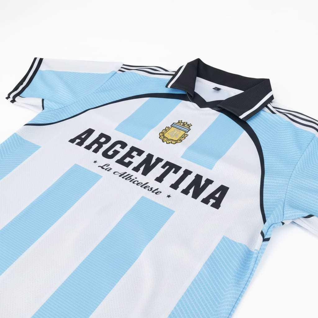 Jersey Argentina Vintage Full Printing // Jersey Retro Argentina // Jersey Bola Argentina