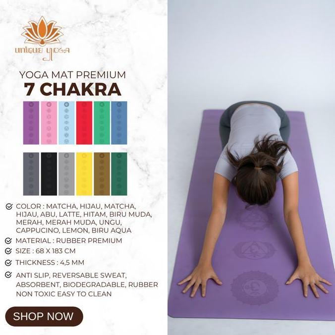 TERBARU - Yoga Mat Rubber Chakra / Matras Yoga Rubber Chakra Premium