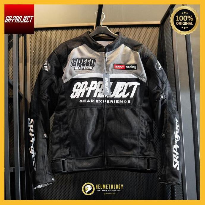 SR Project Ridera Grey Motorsport Jacket Mesh Jaket Motor Original