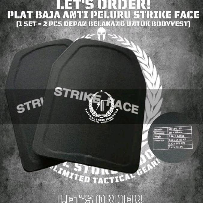 Kevlar Baja Bodyvest - Plat Keramik Untuk Rompi - Strike Face