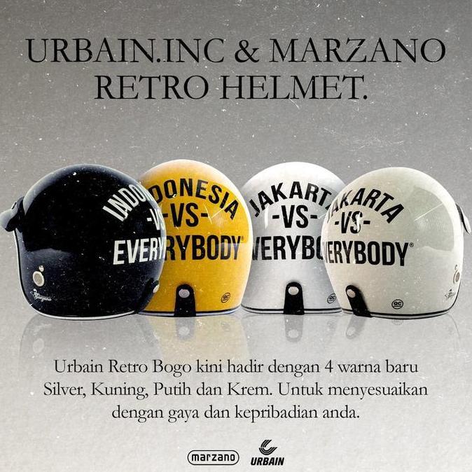 Marzano Helmet - Helm Retro Marzano X Urbain Colour Series