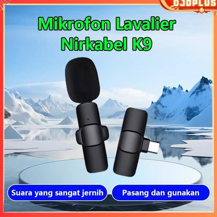 Ready Stock Djdplus Wireless Clip-On Microphone K9 Mini Mic Premium Untuk Smartphone Kamera Vlog Liv