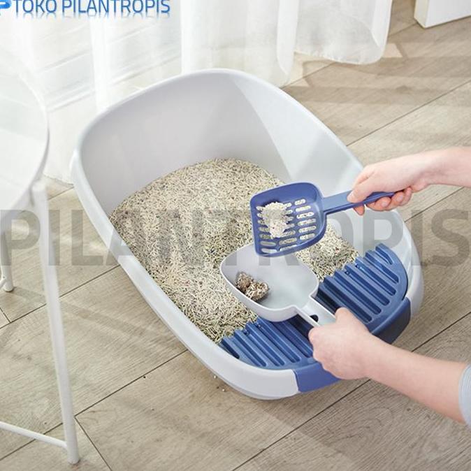 Cat- Litter Box Kucing Jumbo Xl Tempat Pup Bak Kotak Pasir Kucing Liter Box