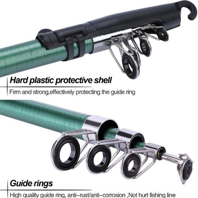 Sougayilang Set 180cm Joran Pancing Reel Pancing Berkualitas Tinggi  Kail Pancing Snakehead Logam Ku