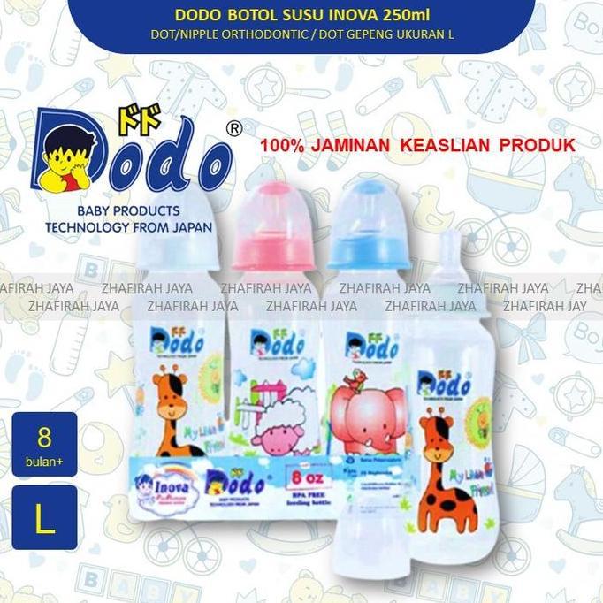 [bisa COD] Botol Susu Dodo Dot Orthodontic 250ml - Botol Susu Dodo Dot GEPENG 250ml - Botol Susu Dod