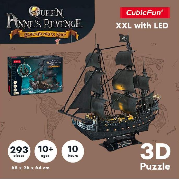 Cubicfun The Queen Anne's Revenge LED - 3D Puzzle