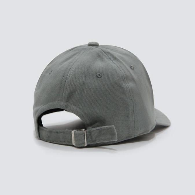 Cap- Topi Baseball Abu-Abu Polos Snapback Bahan Rafel Custom By Fitted