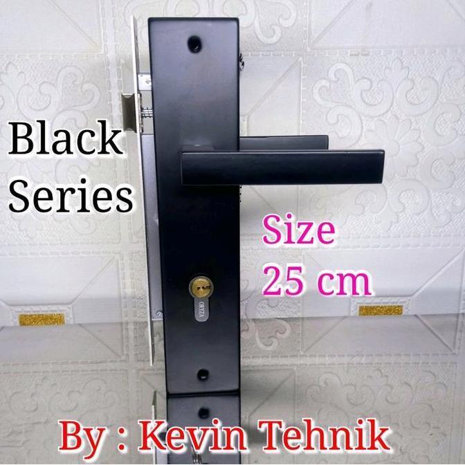 Sar- Handle Pintu Besar Black, Kunci Pintu Rumah Hitam, Kunci Pintu Besar
