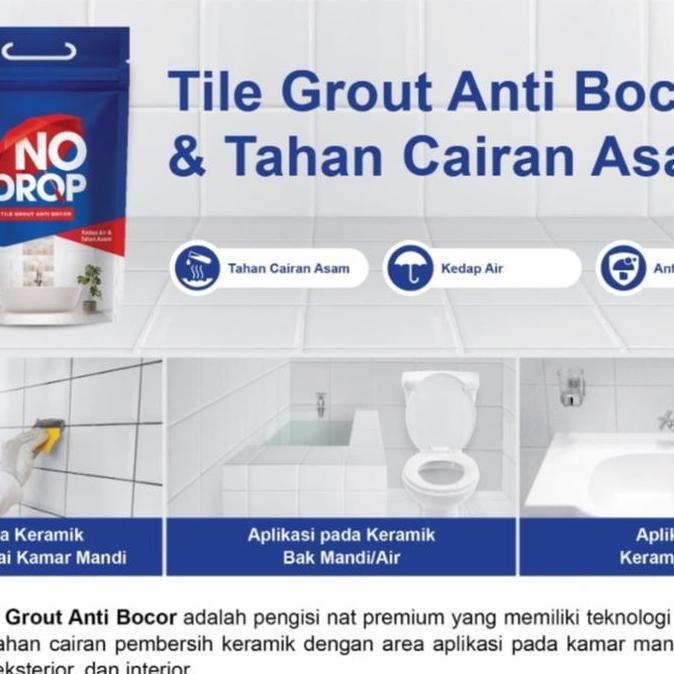 Sar- Semen Nat Oker Keramik No Drop 1 Kg Tile Grout Tahan Cairan Asam Marmer Granit Putih Hitam Cokl
