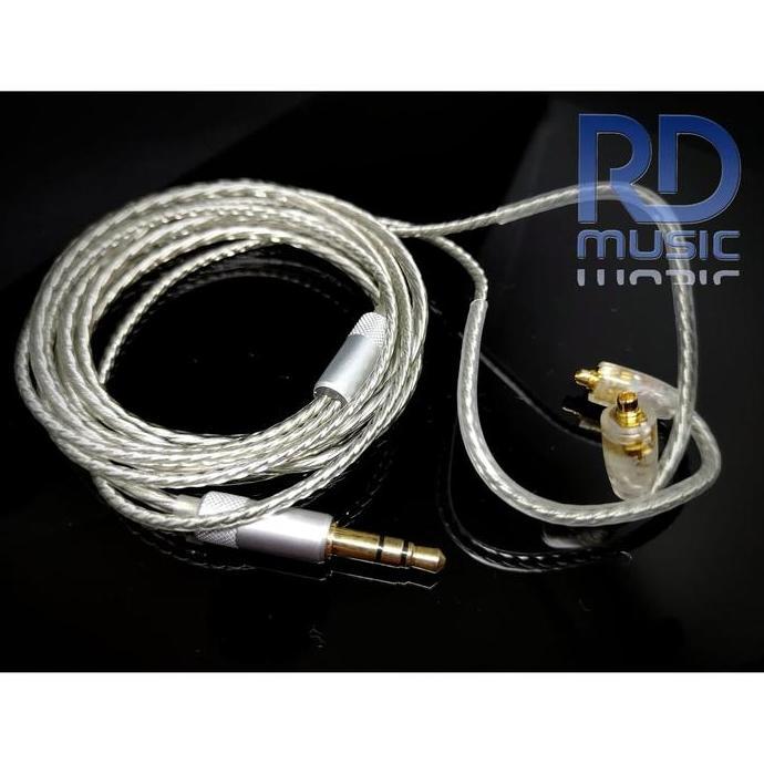 Promo Kabel Mmcx Silver Coated For Iem : Shure, Basic Ie300, Pi 3.14 Audio