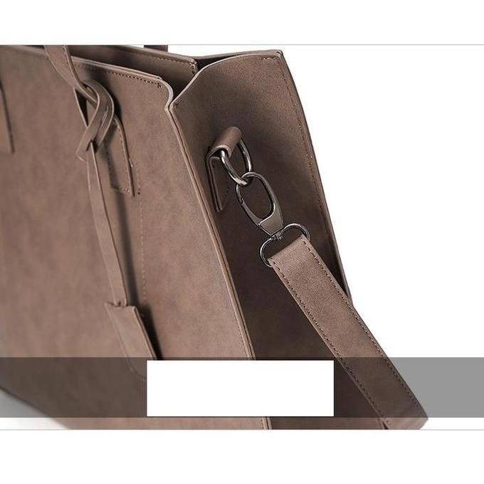 Sval- Tote Bag Tas Selempang Kulit Tas Kulit Pria Tas Kerja Pria Vosca Khaki Kantong Totebag