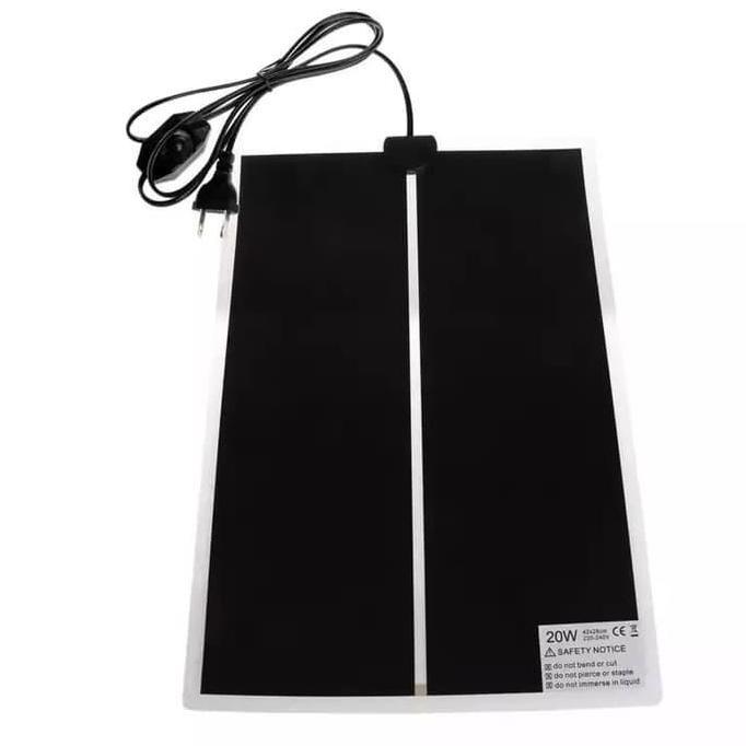READYY 7w Heat Pad Mat Pemanas Alas Kandang Reptil Kura Sulcata Kelinci Anjing Kucing - 15x28cm