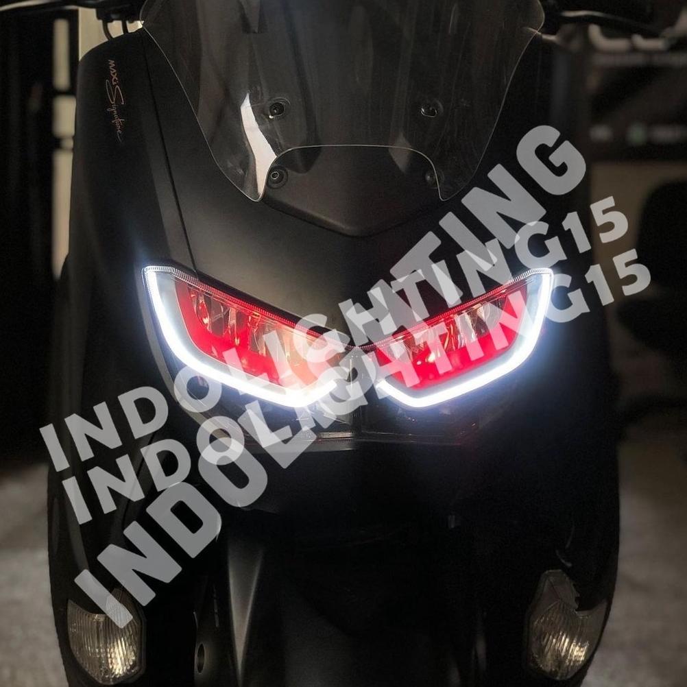 LAMPU ALIS DRL NMAX NEW BONUS DEMON EYE NON BINTIK LAMPU DEPAN ALIS HEADLAMP LAMPU VARIASI NMAX NEW