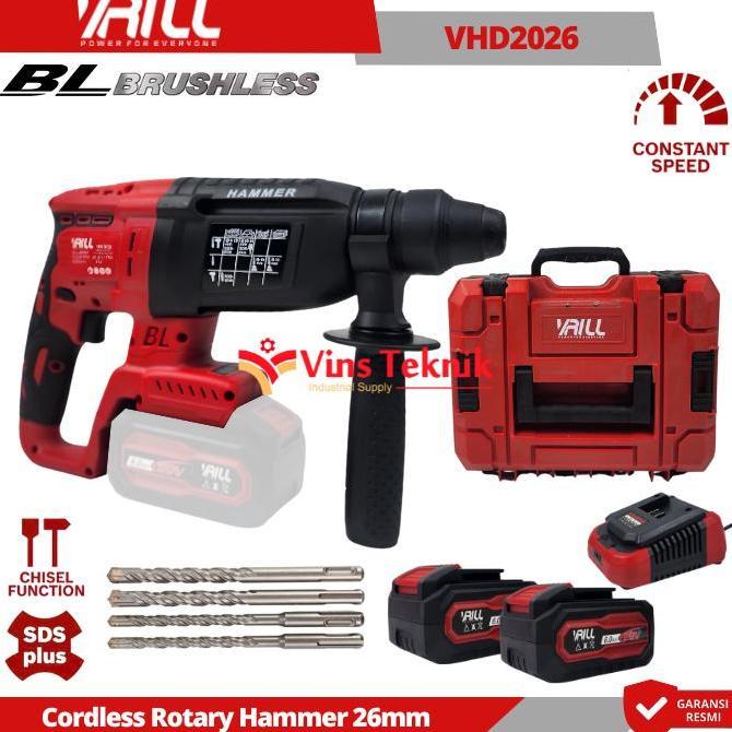 Mesin bor beton cordless rotary hammer 26mm VHD 2026 VRILL VHD2026