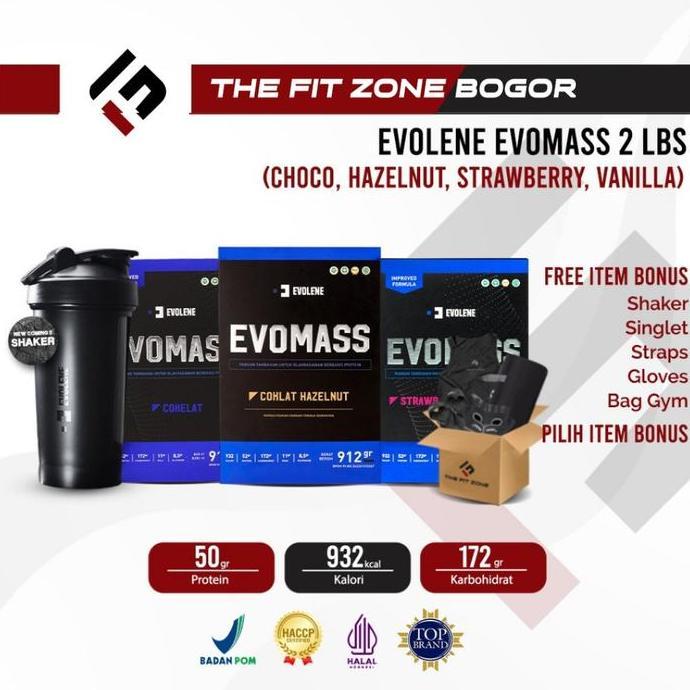 EVOLENE Evomass Gainer 2 Lbs 912 Gram Weight Gainer Evolene BPOM