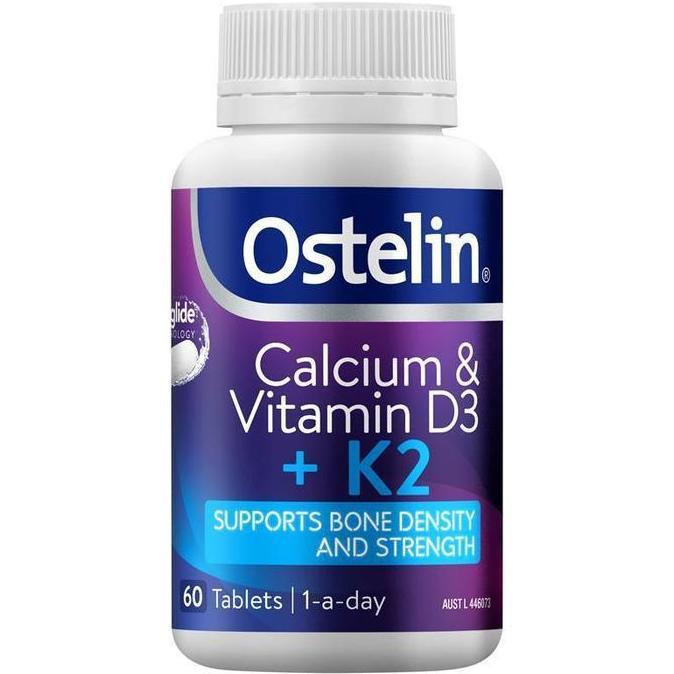 Ostelin Calcium & Vitamin D3 + K2 / K2 High Strength / D3 & K2 High Strength 60 Tablets Supports Bon