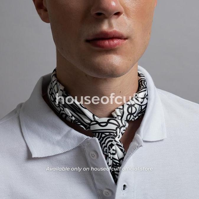 Scarf Syal Bandana Leher Pria Formal Motif X
