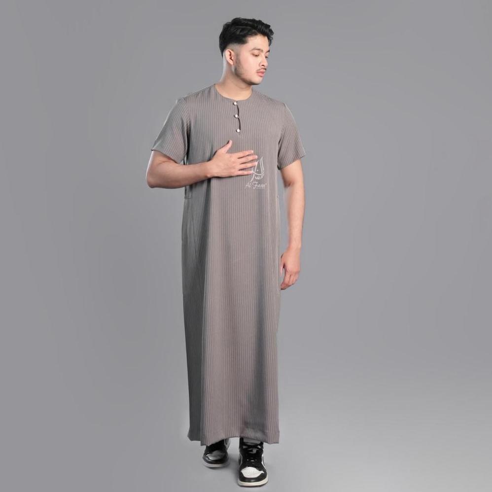 BESTPROMO Jubah Pendek rayyan Slimfit wool Gamis Jubah Pria Muslim semi wool jubah alfaan gamis pria
