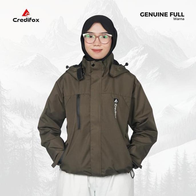 PROMO CREDIFOX Jaket gunung FULL Warna genuine Original Pria dan wanita Waterproof bahan Taslan JN S