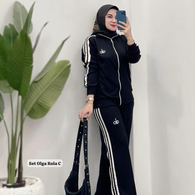 PREMIUM / Set Olga Rola || One Set Rola || Setcel Olahraga || Setelan Olahraga Knit
