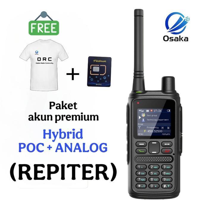 TERBARU HT POC HYBRID P200 POC+ANALOH UHF PERMANEN PREMIUM Walkie Talkie