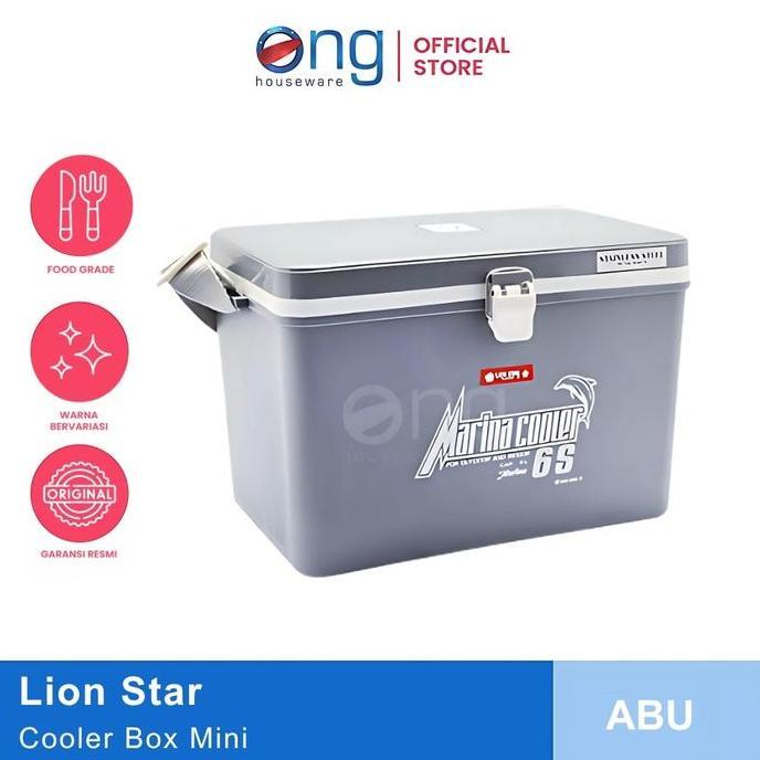 Pack- Ong Housere - Marina Cool Box Cooler Box Kotak Box Es Mini 6S Lion Star 5.5 Liter I-15