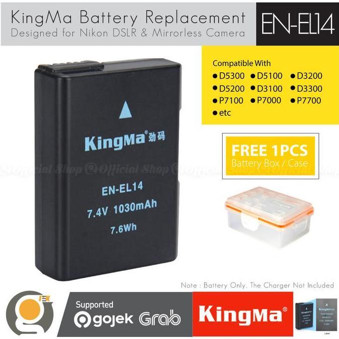 Action- Kingma Baterai En-El14 Battery For D3300 D3200 D5100 D5500 D5600 Ni Kon