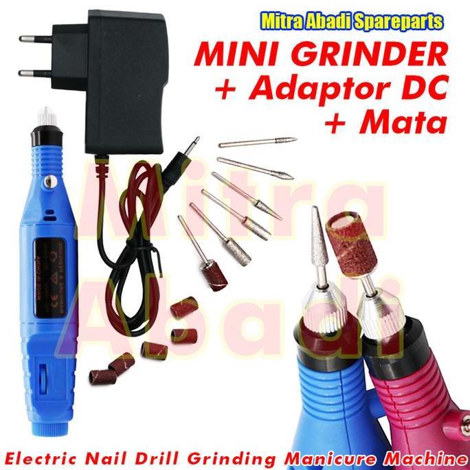 Mini Grinder Engraving Drill Gerinda Ukir Amplas + Adaptor Dc + Mata