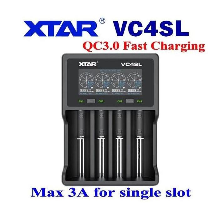 Tab- Xtar Vc4Sl Charger Fast Charging Qc3.0, Upgraded Version From Vc4S