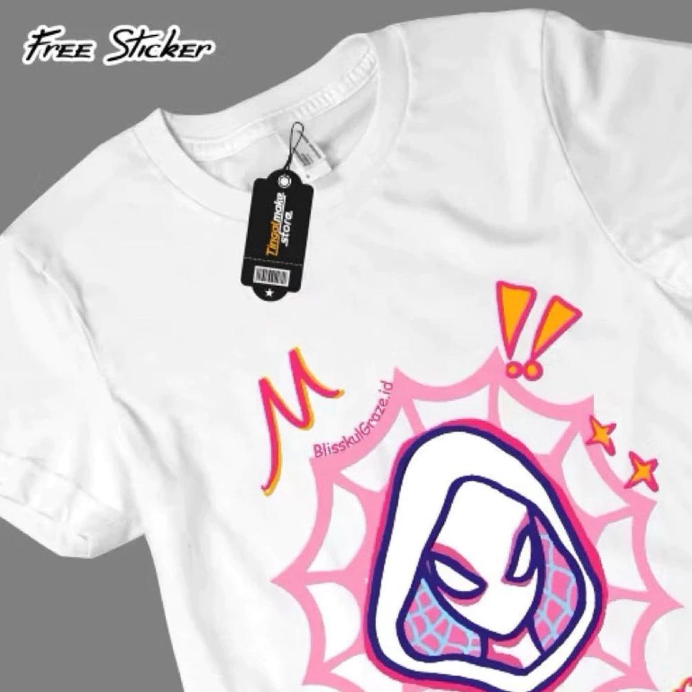 BESTPROMO Kaos Couple Spider Gwen & Miles Z3 ANAK ANAK 3-14 tahun | Couple Spiderman | Tshirt Couple