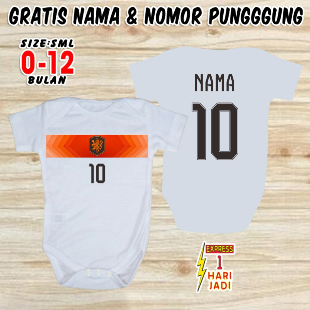 jumper baju bayi bola klub kaos set jamper romper pakaian kado laki laki perempuan newborn 0 6 12 bu