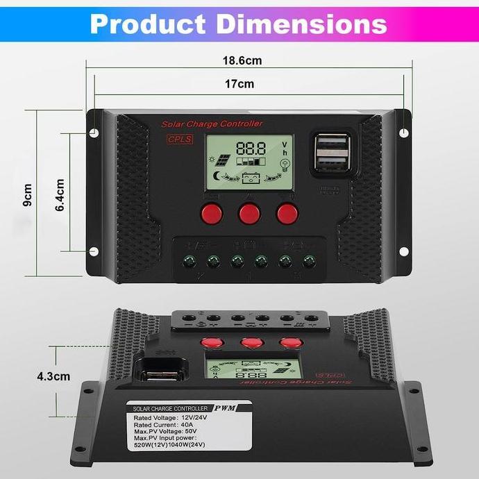 Scc 30A Pwm Controller Solar Control Panel Surya 30Amper Solar Cell