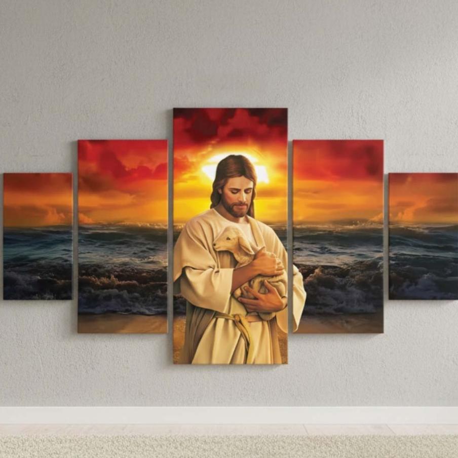 Hiasan Dinding Yesus - Poster Yesus - Dekorasi Dinding Ruang Tamu Aesthetic Besar Rohani