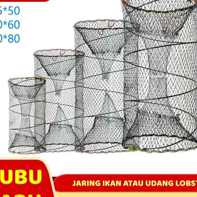 Bubu Jaring Perangkap Ikan Udang Kepiting Lobster / Bubu Ikan Lipat Bulat / Jaring Ikan Udang Lobste