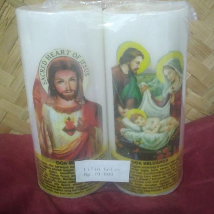Lilin Doa - Lilin Gelas 13 Cm / Lilin Doa Katolik