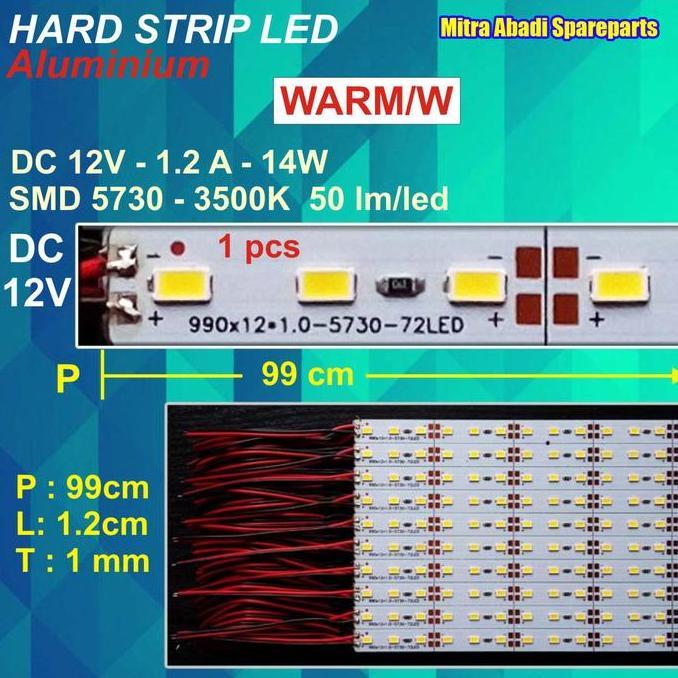 Hard Strip Led Smd5730/Smd 5730 Warm White 14W/14 Watt 1M/1 Meter