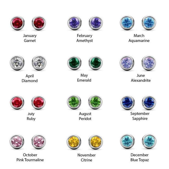 Her Jewellery Birth Stone Moon Anting-Anting Kristal Wanita - Alexandrite