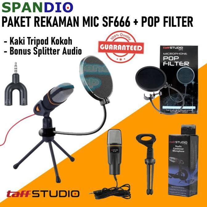 Rex- Paket Komplit Mic Sf 666 Soundcard V8S V8 Plus Bluetooth Lengkap