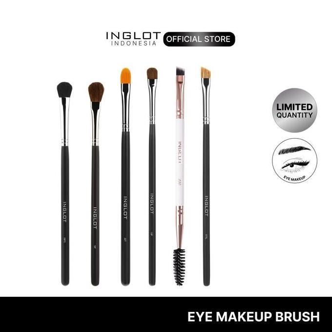 INGLOT Eye Makeup Brush Collection - Koleksi Kuas Makeup Mata, Koleksi Brush Eyeshadow, Blending, & 