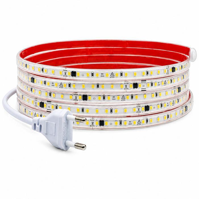 Luxforce Siap Pakai 5M Lampu Strip 2835 120Led 220V Langsung Tanpa Driver Tahan Air Ip65 / Lampu Sel