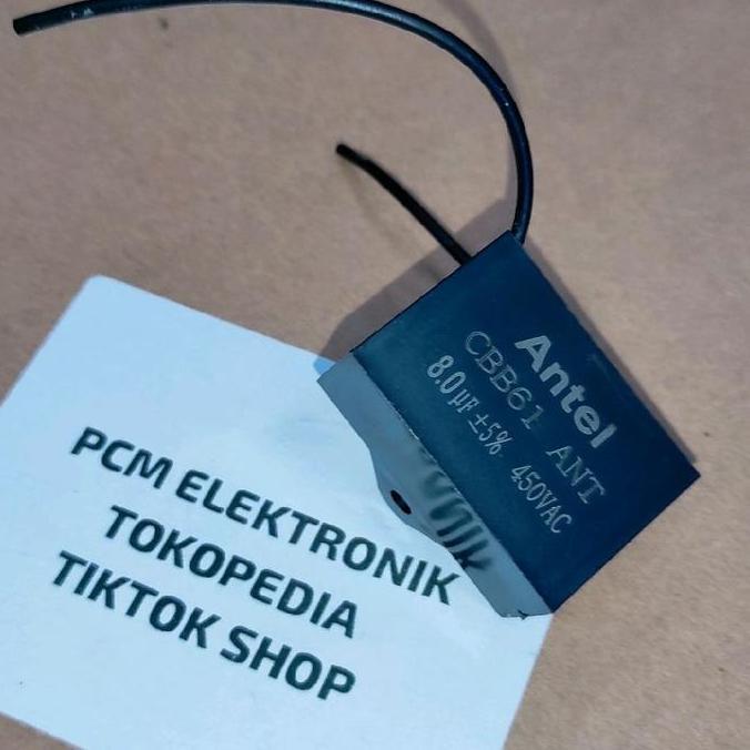 KAPASITOR 8UF 450V 8 UF 450 8.0UF 8.0 UF VAC MESIN CUCI POMPA KIPAS ANGIN PCMED