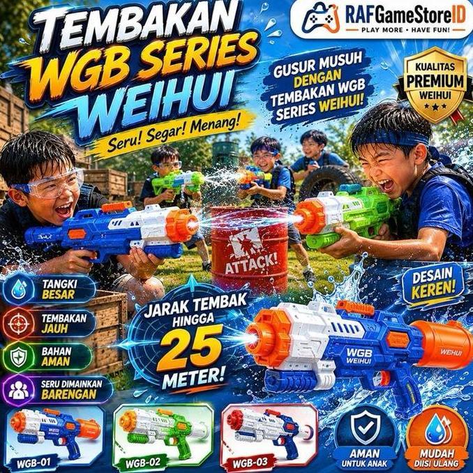 Mainan Anak Tembakan Air Mainan Seru Outdoor Olahraga SNI WGB Series Weihui Gell Blaster HS
