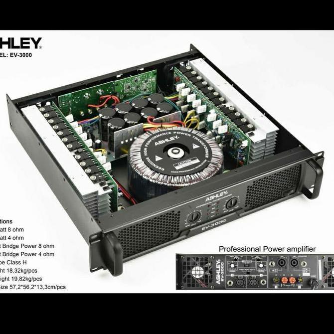POWER AMPLIFIER ASHLEY EV 3000/EV3000 ORIGINAL