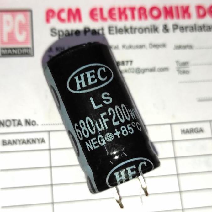 680UF 200V 680 200 ELKO ELCO KAPASITOR PCMED