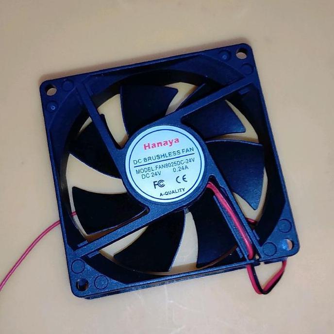 FAN 24V 8CM X 8CM BRUSHLESS COOLING COOLER EXHAUST DC 24 VOLT PCMED