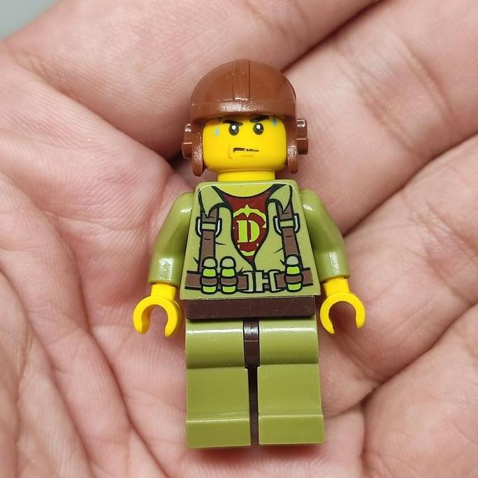 MINI FIGURELEGODINO HELICOPTER PILOT MINIFIGS BRICK ORIGINAL PS99
