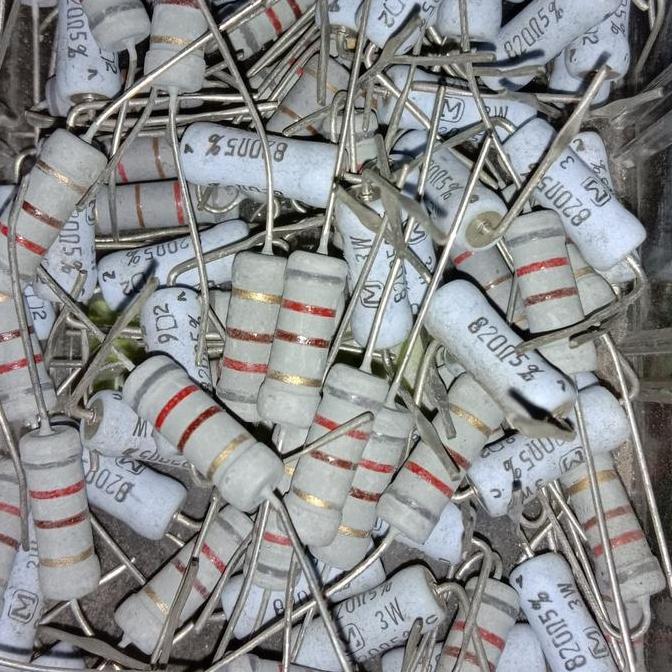 RESISTOR 820 OHM 820R 820OHM 2WATT 2 WATT TOLERANSI 5% PCMED