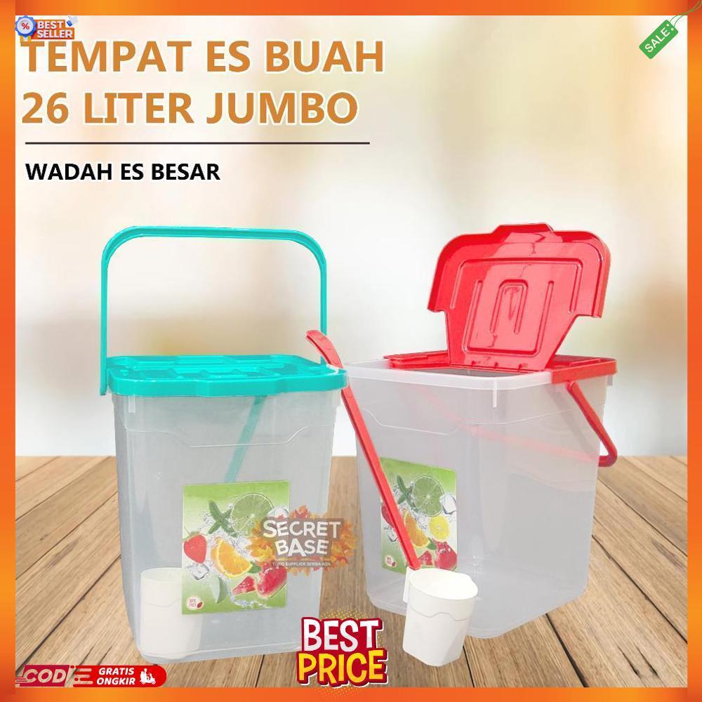 TOPLES ES BUAH - Bonus Gayung / Tempat Es Buah Besar/ Aquarium Es Buah