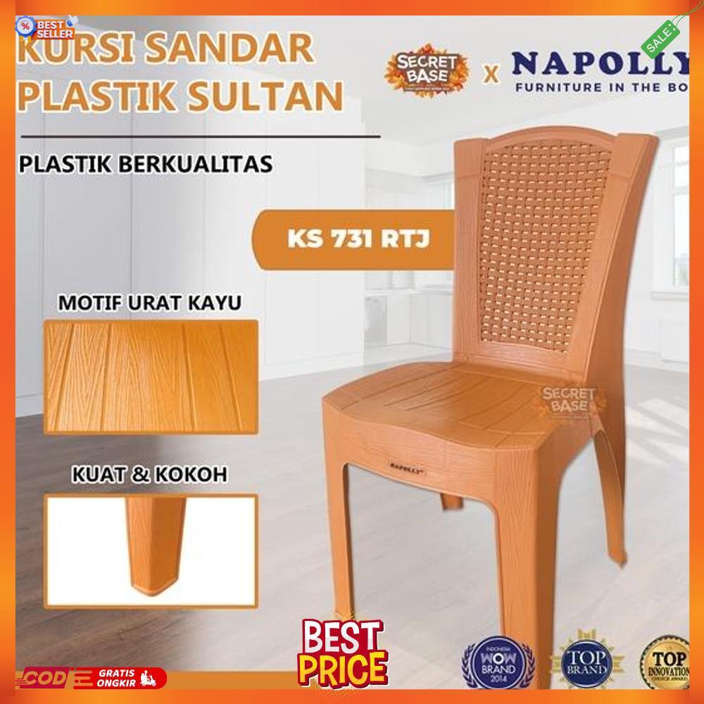 NAPOLLY KURSI KS 731 RTJ - Bangku Plastik / Kursi Kamar Plastik Sandaran